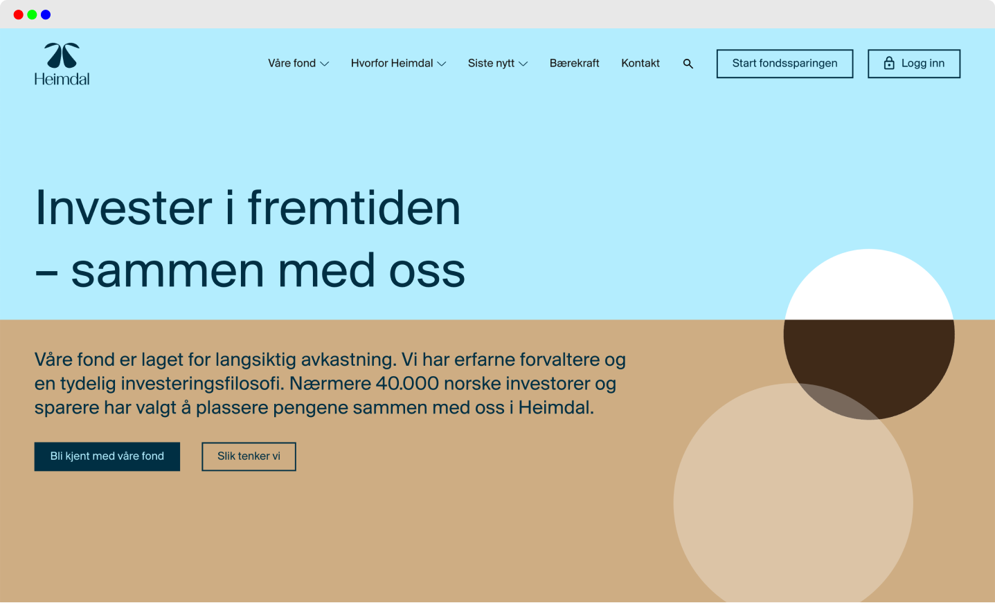 Framsida til heimdalfondene.no