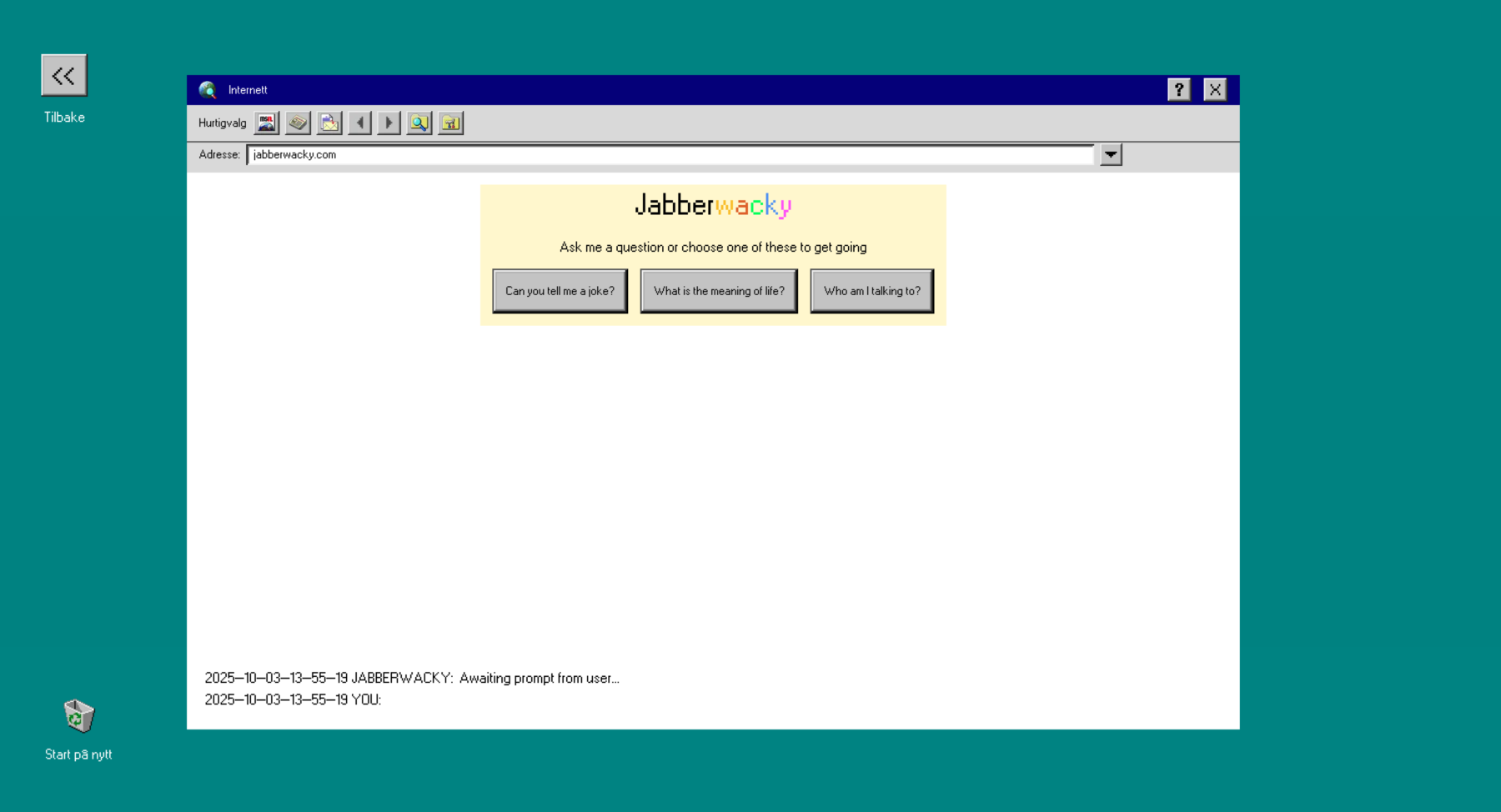 Chat med Jabberwacky